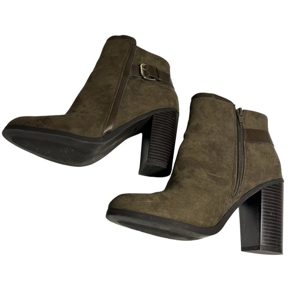 Shoe Dazzle Suede Heeled Booties Womans 8 - Picture 7 of 13